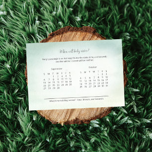 Bébé Arrivée Prédiction Élégante Rose blanche vert