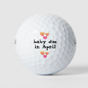 bébé attendu en avril balles de golf