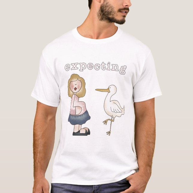 Bébé attendu - T-shirts et cadeaux de cigogne (Devant)