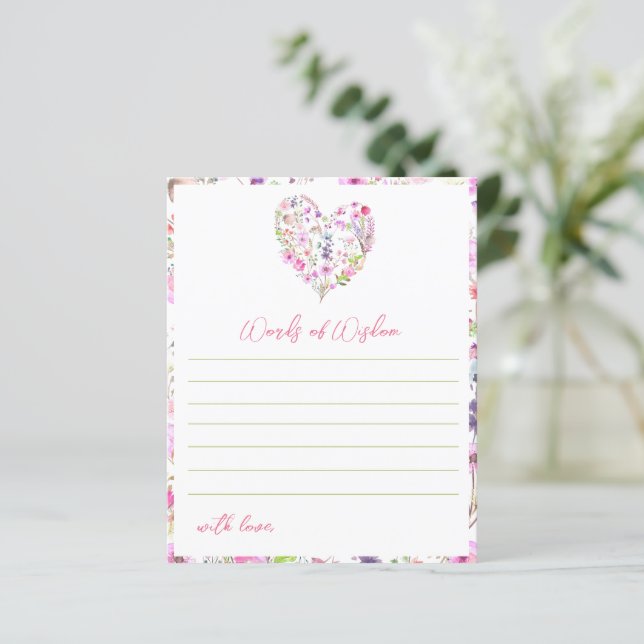 Bébé au coeur rose floral en fleurs Conseils (Debout devant)