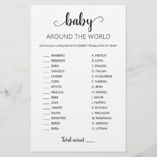 Bébé autour du monde avec le Baby shower de répons