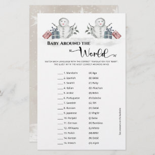 Bébé autour du monde Baby shower de Snowman