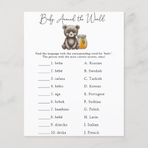 Bébé autour du monde - Jeu de Baby Shower