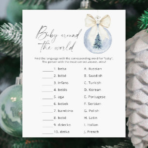 Bébé autour du monde - Jeu de Baby Shower d'hiver
