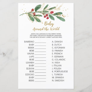 Bébé autour du monde Jeu Green & Gold Foliage