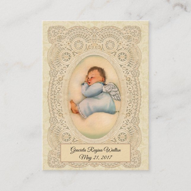 Bébé Baptême Souvenir de la Sainte Carte (Devant)