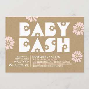 Bébé Bash  Invitations de douches pour bébés Papie