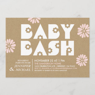 Bébé Bash Invitations de douches pour bébés Papie