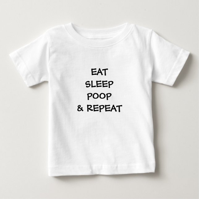 Bébé Bébé, T-shirt pour tout-petits - MANGER DORMIR FAI (Devant)