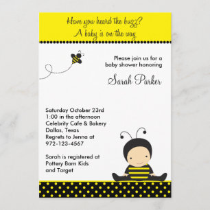 Bébé Bee Shower Invitations