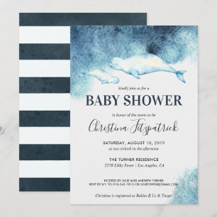 Bébé Béluga Invitation à une Baby Shower