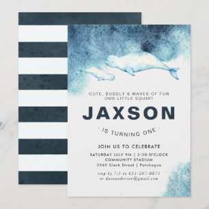Bébé Béluga   Invitation pour une fête d'anniversa