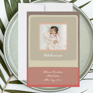 Bébé bienvenue merci nouveau-né Carte