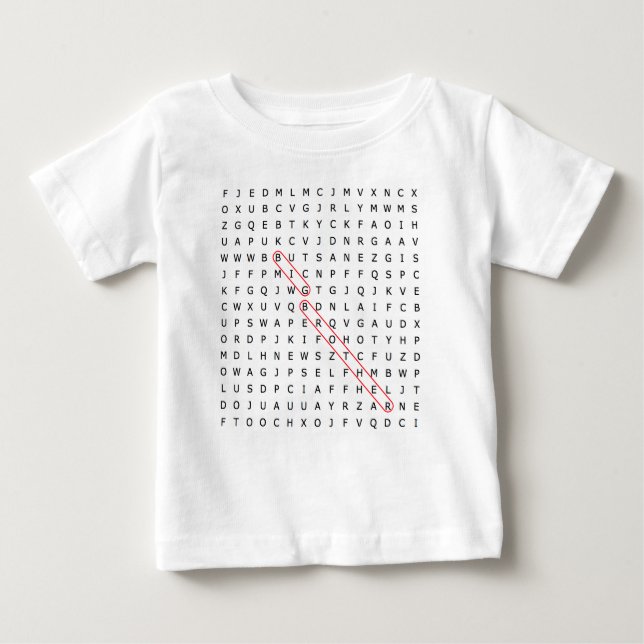 Bébé Big Brother Word Search T-Shirt pour enfant (Devant)