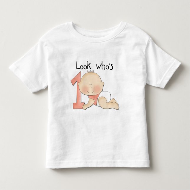 Bébé blanc 1er Anniversaire T-shirts et cadeaux (Devant)