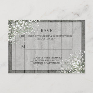 Bébé blanc souffle rustique RSVP