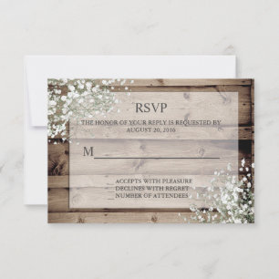 Bébé blanc souffle rustique RSVP