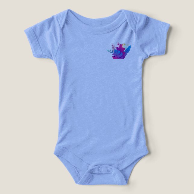 Bébé blanchit la combinaison en bleu clair (Design Recto)