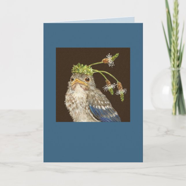 Bébé bleu avec carte de banane anglaise (Devant)