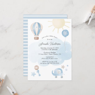 Bébé bleu Baby shower garçon Invitation