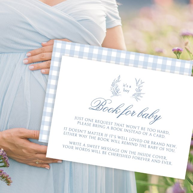 Bébé bleu clair livre mignon pour bébé carte de bo (Créateur téléchargé)