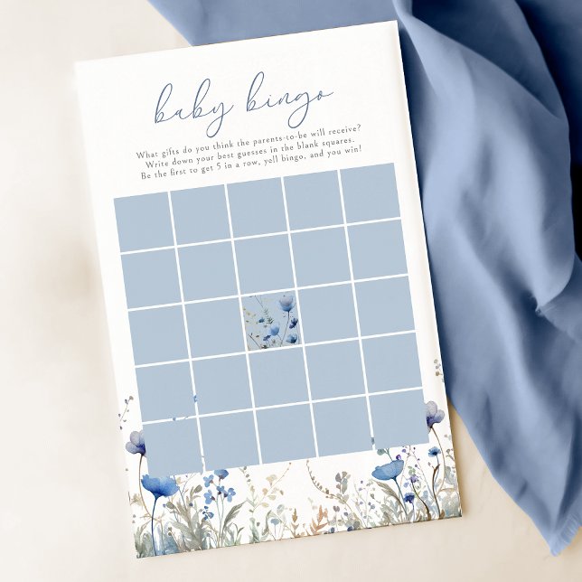 Bébé Bleu En Fleur Fleur sauvage Bingo Jeu (Créateur téléchargé)