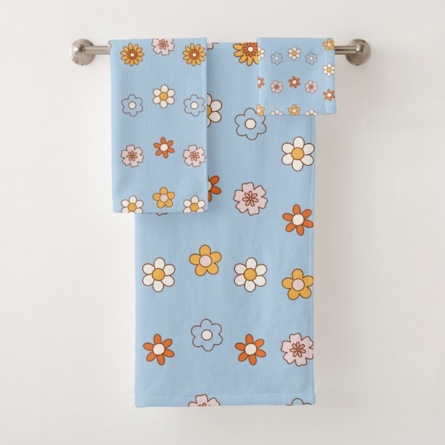bébé bleu et jaune à motif floral (En situation)