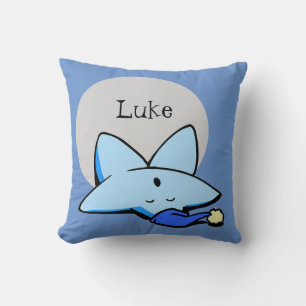 Bébé bleu étoile dormant / Coussin pour enfants