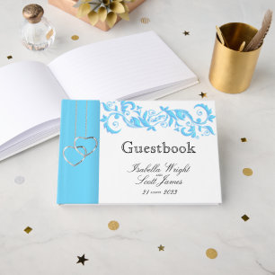 Bébé bleu floral torse et blanc - Livre d'or