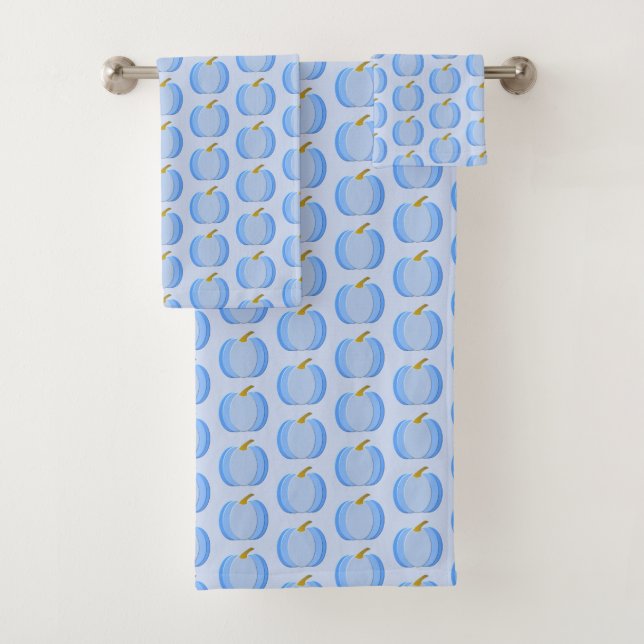 Bébé Bleu mignon Citrouille Motif (En situation)