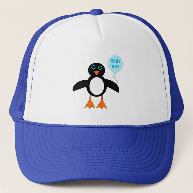 Bébé bleu mignon garçon Casquette de pingouin (Devant)