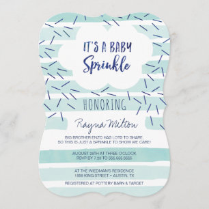 Bébé bleu saupoudrer les invitations pour un bébé