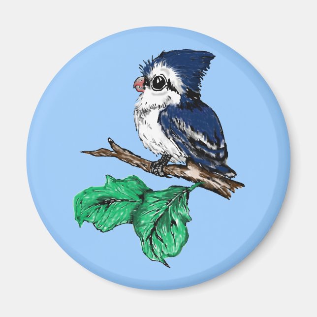 Bébé Bluejay Magnet (Devant)