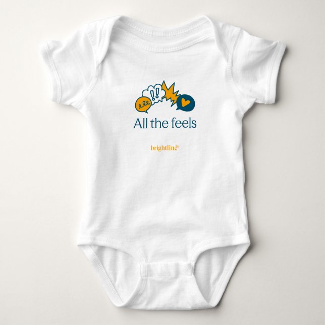 Bébé - Body avec illustration et "Tous les sentime (Devant)