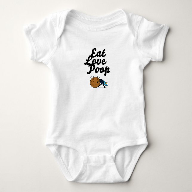 bébé body 'mange amour caca' (Devant)