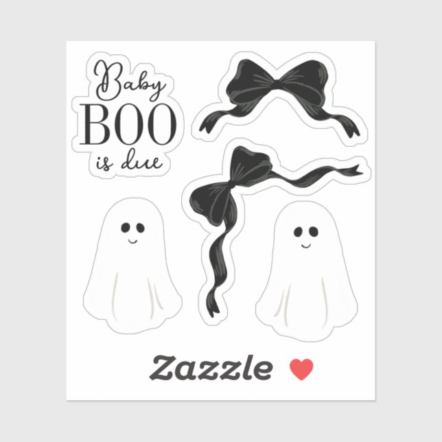 Bébé Boo doit Halloween Stickers Accent Douche Hal (Feuille)