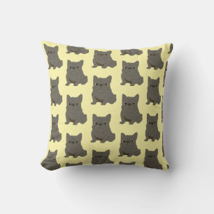 Bébé Bouledogue Français Bleu, housse de coussin j