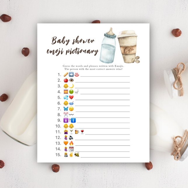 Bébé brasse baby shower Emoji jeu d'image (Créateur téléchargé)