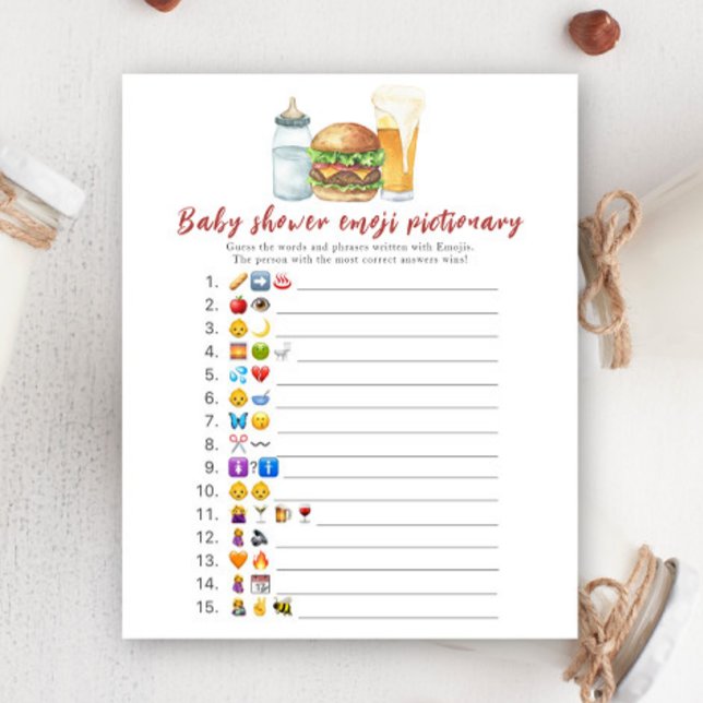 Bébé brasse baby shower Emoji jeu d'image (Créateur téléchargé)