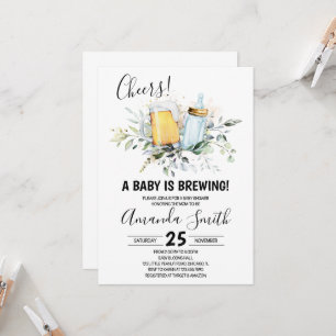 Bébé brasse Baby shower Invitation