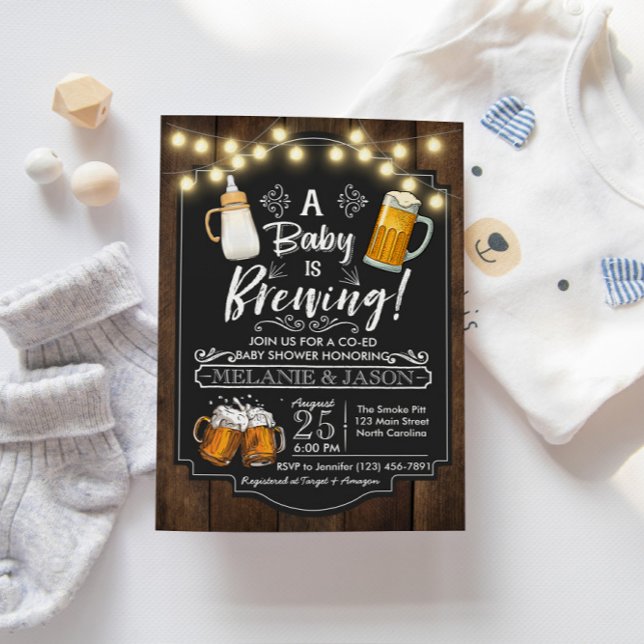 Bébé brasse Baby shower Invitation Bière (Créateur téléchargé)