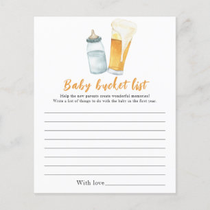 Bébé brasse de la bière - Baby bucket list