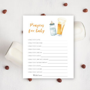 Bébé brasse de la bière Prières pour bébé