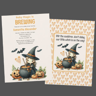 Bébé brasse Halloween baby shower Invitation