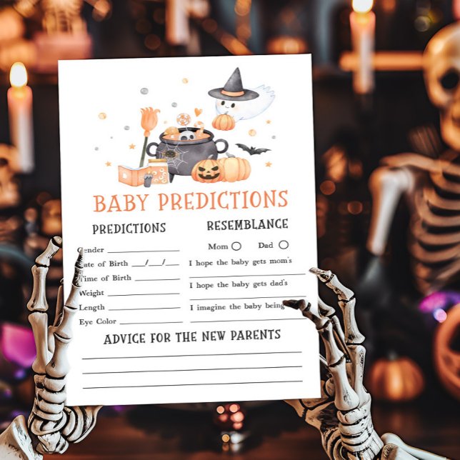 Bébé brasse Orange Baby Predictions jeu (Baby is Brewing Baby Shower Baby Predictions Game)