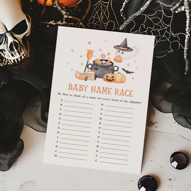 Bébé brasse Orange Nom de la race Jeu (Baby is Brewing Baby Shower Baby Name Race Game)