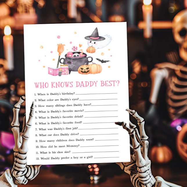 Bébé brasse rose Qui connaît papa meilleur jeu (Baby is Brewing Baby Shower Who knows Daddy Best Game)