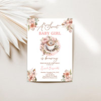 Bébé Brasserie Baby shower Invitation fille