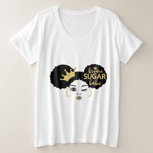 Bébé Brown de sucre en noir et or (Design devant)