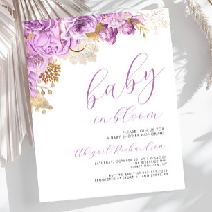 Bébé budget en Fleur Lilac Baby shower floral